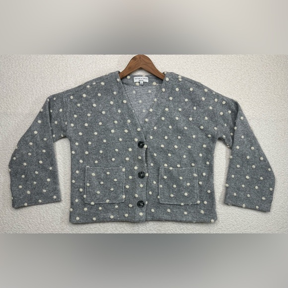 Madewell Sweaters - Madewell Texture & Thread Boxy Bobble Cardigan Button Down V-Neck Size Small